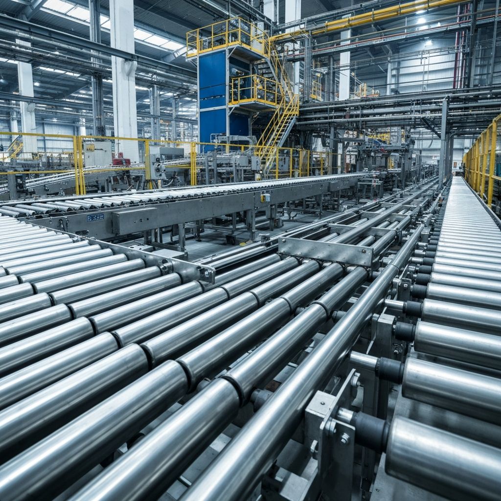 Industrial conveyor belt system